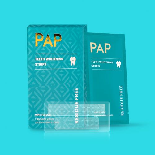 Tiras sin residuos para blanquear los dientes PAP